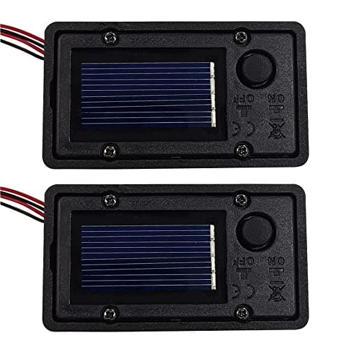 Image of ULEMONDEE Solar Lantern Top Replacement Parts LED Solar Panel Lantern Lid Light Bulb Accessories Battery Box for Outdoor Hanging Lanterns DIY Table Light Patio Decor (2 PCS)