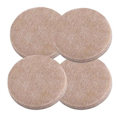 Image of Felt Gard 75mm Large Round Furniture and Floor Protection Pads, for Chair, Table, Sofa, Bed Feet to Protect Hardwood Floors, Pack of 4