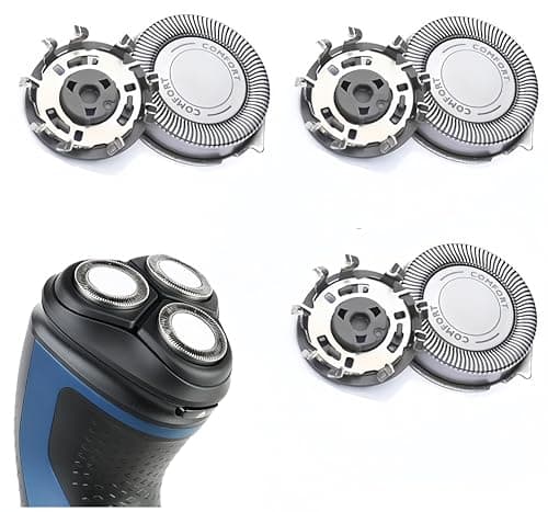 Image of 3 Pack Replacement Shaver Heads for Philips SH30/SH50 Series 1000 2000 3000 5000 Electric Trimmer Blades Stainless Steel Cutting Head Men Shaving Compatible with Philips Series AT8xx AT7xx PT7xx