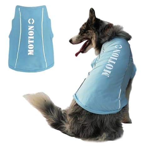 Image of Dog Cooling Vest, High Elasticity Summer Dog T-Shirt with Reflective Sign, Breathable Quick-Dry Cool Coat for Sunburn Protection, Outdoor Pet Apparel for Small Medium Large Dogs.(L)