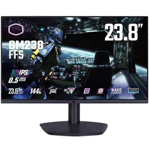 Image of Cooler Master GM238-FFS 23.8" Monitor - FHD (1920x1080), 144Hz, 0.5ms, Ultra-IPS Panel, 90% DCI-P3 Colour Gamut (120% sRGB), HDR10, Low Blue Light, Adaptive Sync, DP 1.4, HDMI 2.0