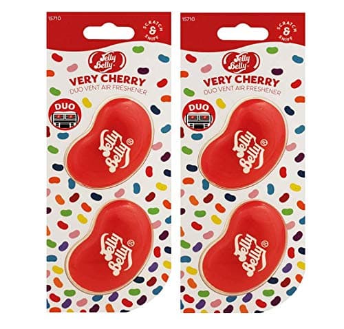Image of AoE Performance Pack Of 2 Jelly Belly Very Cherry Mini Vent 3D Gel Duo Pack Air Freshener Car
