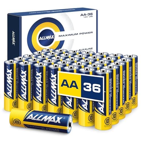 Image of Allmax AA (LR6) Maximum Power Alkaline Double A Batteries (36 Count) – Ultra Long-Lasting, Leakproof Design, 10-Year Shelf Life, Maximum Performance (1.5V)