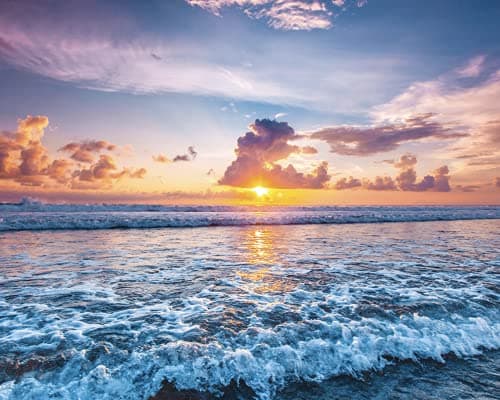 Image of Chicbanners Sun Sea Beach Paradise Sunset V10 Feature Wall Art Wall Mural Wallpaper fit with Standard Wall Paper Paste 300cm Wide x 240cm deep