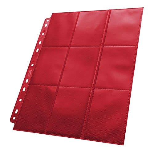 Image of Ultimate Guard 18-Pocket Side Loading Pages (50-Pages, Red)