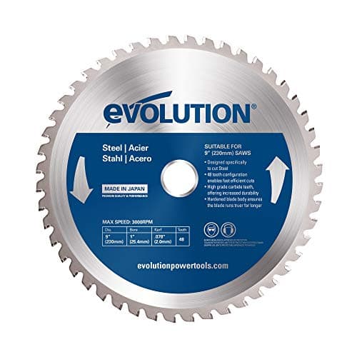 Image of Evolution Power Tools 230BLADEST Mild Steel Carbide-Tipped Blade, 230 mm