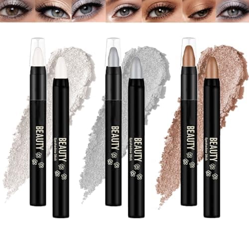 Image of 3PCS Eyeshadow Stick Set – Creamy Twist-Up Eye Pencil for Longwear Makeup – Waterproof & Smudge-Proof Crayon for Shimmer Eye Looks Buildable & Easy to Apply Colour Tool