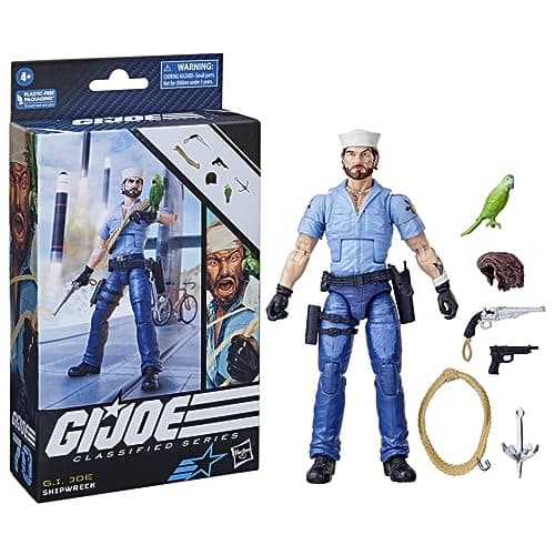 Image of G. I. Joe Classified Series Shipwreck with Polly, Collectible G.I. Joe Action Figures, 70, 6 inch Action Figures for Boys & Girls, with 6 Accessories