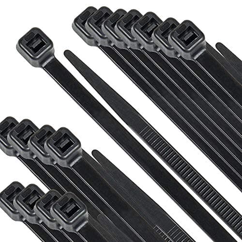 Image of Beshine Black Cable Ties, 300mm x 4.8mm, Pack of 250, 12" Tie Wraps - Self Locking, Heavy Duty Nylon Zip Ties for Home Office Garage and Workshop