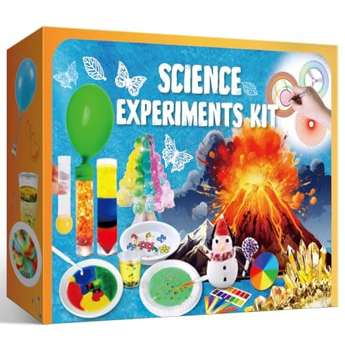 Image of PATIFEED 110 Science Experiments Kit for Kids, Educational Science Lab Chemistry Set, Birthday Toys Gifts for Boys Girls, Volcano Eruption