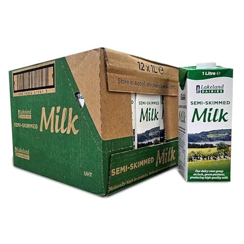 Image of Lakeland Dairies Long Life Semi Skimmed Milk 1ltr - 12 Pack