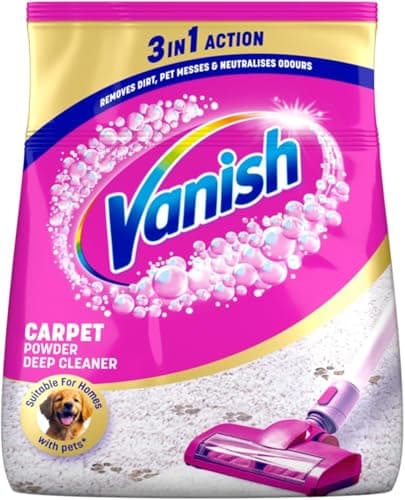 Image of Vanish Gold Oxi Action Upholstery & Carpet Cleaner, Stain Remover Powder for Large Area Cleaning, 650g | Removes 3x More Dirt & Pet Hair vs Vacuuming Alone | Neutralises Odours | Deep Cleans