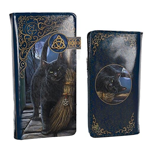 Image of Nemesis Now B3941K8 Brush with Magick Lisa Parker Embossed Purse 18.5cm Blue, PU