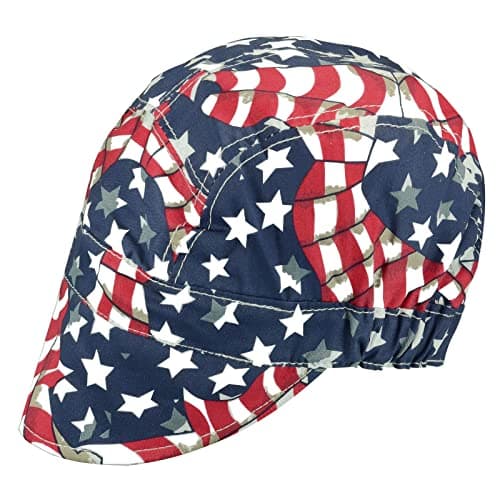 Image of RIVERWELD Welding Cap Pure Cotton Mesh Inside Liner for Welders Match Welding Helmet American Eagle Colour Head Protection