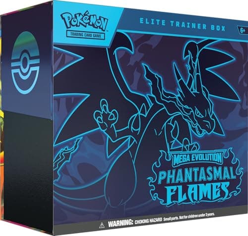 Image of Pokémon TCG: Mega Evolution—Phantasmal Flames Elite Trainer Box (1 Full-Art Promo Card, 9 Booster Packs & Premium Accessories)