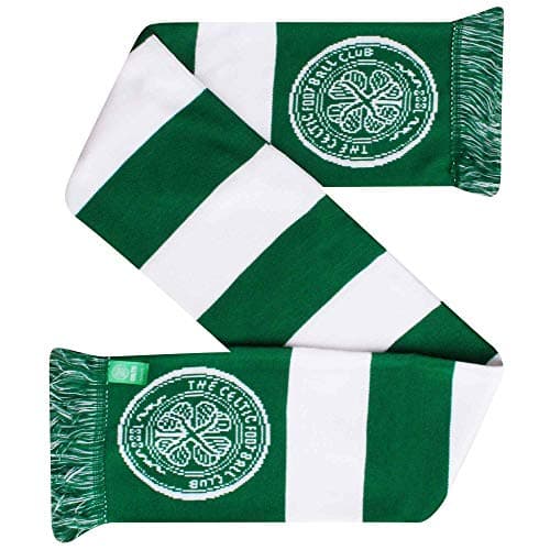 Image of Official Celtic FC Crest Football Fans Bar Scarf (100% Acrylic)