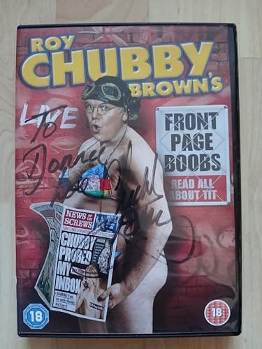 Image of Autographed Roy Chubby Brown Front Page Boobs DVD AUTOGRAPH EDITION