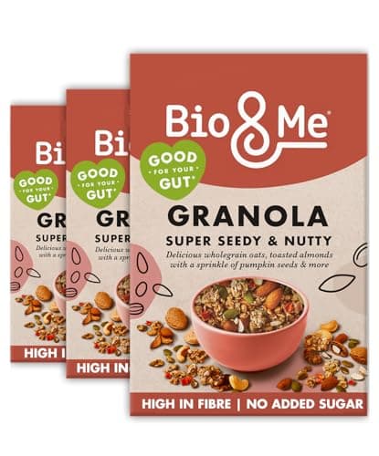 Image of Bio&Me Super Seedy and Nutty Granola 3-Pack (3 x 360g) – Vegan, High Fibre, No Added Sugar, Gut-Loving Breakfast Cereal
