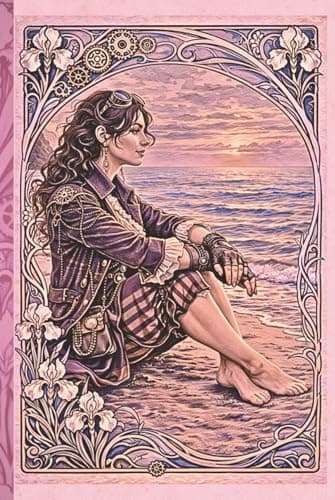 Image of Steampunk Art Nouveau Hardback Notebook - The Lilac Muse - Blank Pages for Ideas, Notes and Sketches: Journal for ideas that seemed sensible at the time