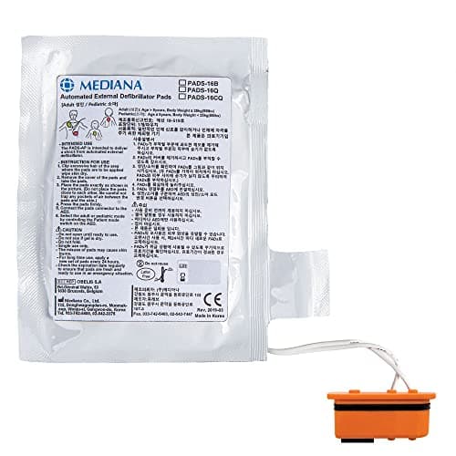 Image of Reliance Medical Mediana Defibrillator Pads Compatible with AED A16 Defibrillator with Adult Child Mode 3 Language Options - Suitable for Adults and Children, Neutral