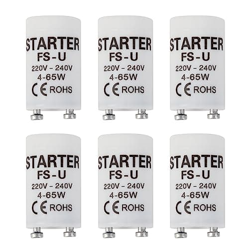 Image of IBEIKE Fluorescent Light Starter Switches - 6 Pcs 4-65w/220-240V Starters for Fluorescent Tubes Lamps for Fluorescent Tube Strip Light Starter for Fluorescent Lights