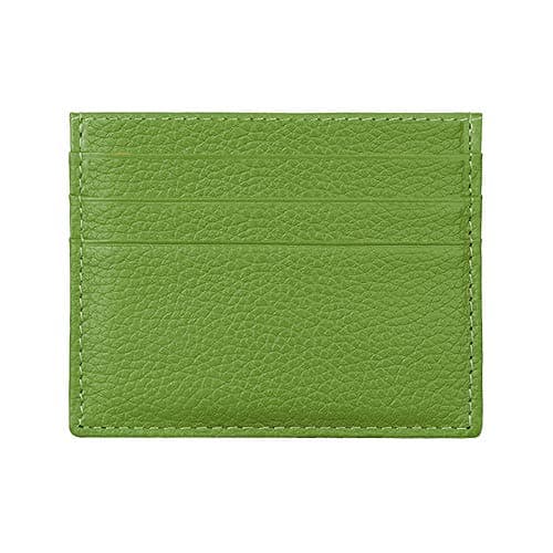 Image of Hibate Genuine Leather Kids Girls Slim Credit Card Holder Sleeve Case Wallet Women Ladies - Green