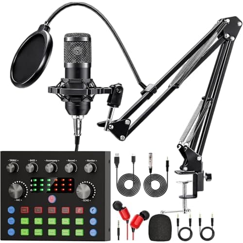 Image of Podcast Equipment Bundle - Complete Recording Studio with Microphone, Voice Changer and Podcasting Equipment for Live Streaming (YouTube, TikTok), Podcast, Recording, Vocals, Gaming, PC/Laptop