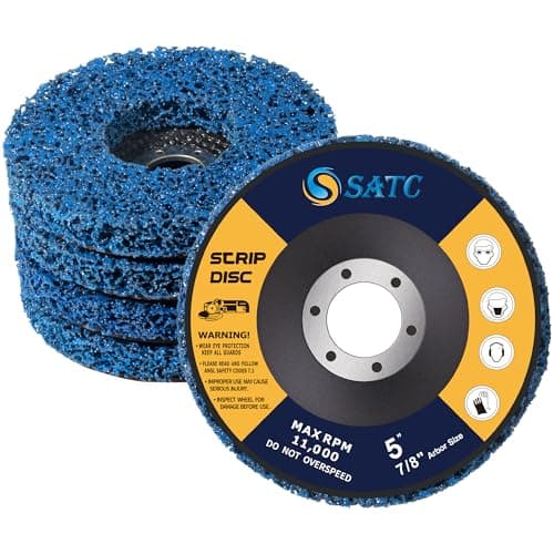 Image of SATC 5 PCS Strip Discs 125mm Stripping Discs for Angle Grinder Paint Stripper Wheel Rust Stripper Disc Quick Abrasive Discs Paint Rust Oxidation Remover