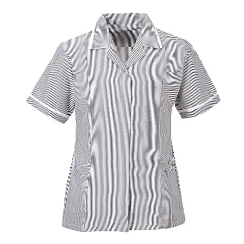 Image of Portwest LW16GRRL Series LW16 Ladies Striped Tunic, Regular, Size: Large, Grey