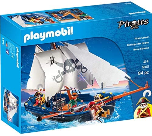 Image of Playmobil 5810 Pirate Ship, Fun Imaginative Role-Play, PlaySets Suitable for Children Ages 4+