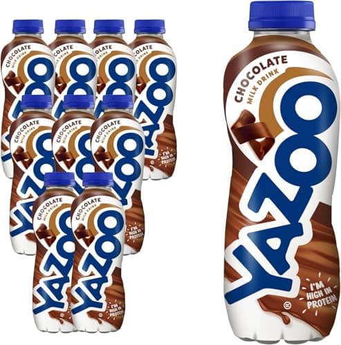 Image of Yazoo Chocolate Ready-To-Drink Milkshake 400 ml – High in Protein and Calcium, Flavoured Milk Drink for Lunchbox, School or Office (Pack of 10)