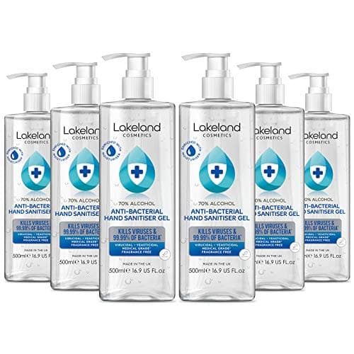 Image of Hand Sanitiser Gel 6x 500ml with pump bottle - 70% Alcohol Medical Grade - Anti-Bacterial Hand Hygiene Gel Rub, sanitizer