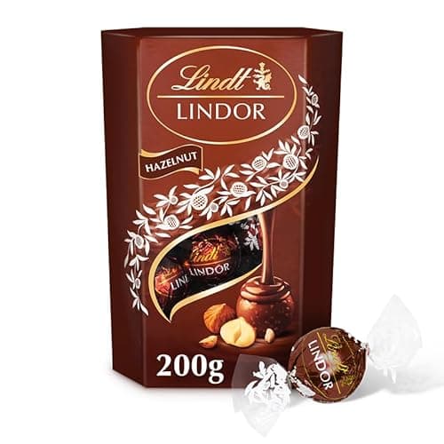 Image of Lindt Lindor Hazelnut Chocolate Truffles Box Chocolate Balls with a Smooth Melting Filling, 200 g