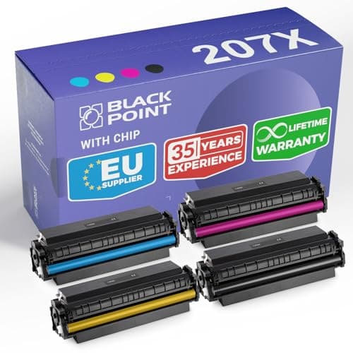 Image of Blac Point [With Chip] Toner Set of 4 Compatible with HP 207X HP 207A W2210X W2210A W2211X W2212X W2213X for HP Color Laserjet Pro MFP M283fdw MFP M282nw MFP M283fdn HP LaserJet Pro MFP M255dw m255nw