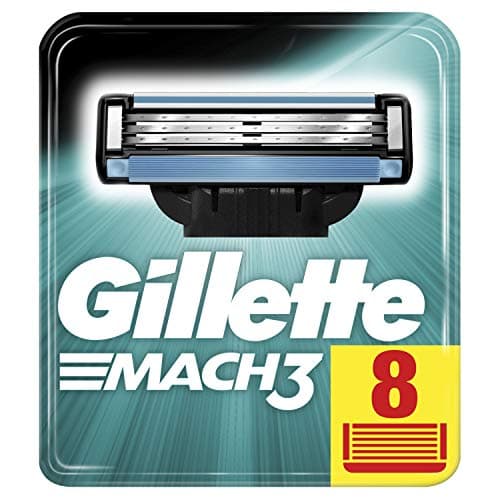 Image of Gillette Mach3 Razor Blades for Men, Pack of 1 (1 x 8 Pieces)