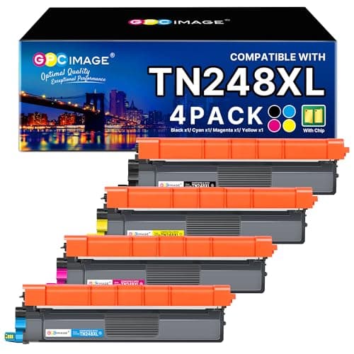 Image of GPC Image TN248XL TN248 Toner Cartridge Compatible with Brother TN-248C TN-248M TN-248Y TN-248BK for Brother MFC-L3760CDW L8390CDW L3740CDWE; DCP-L3520CDWE L3520CDW L3560CDW Printer (4 Pack)