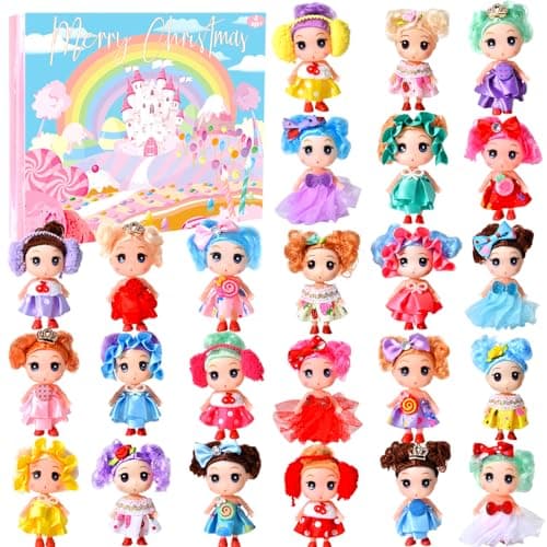 Image of Advent Calendar for Girls 2026 - Christmas Countdown Gift - Xmas Calendar with 24 Days of Surprises including Jewelry, Hair Accessories, Unicorn Bracelet, Ring, Hair Clips, Necklace and Coin Purse