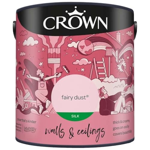 Image of DRW Fairy Dust Silk Emulsion Paint 2.5L | Interior Wall and Ceiling Paint | Smooth Flat Matt Finish | Durable Everyday Room Paint for Living Room Bedroom Hallway and Dining Room