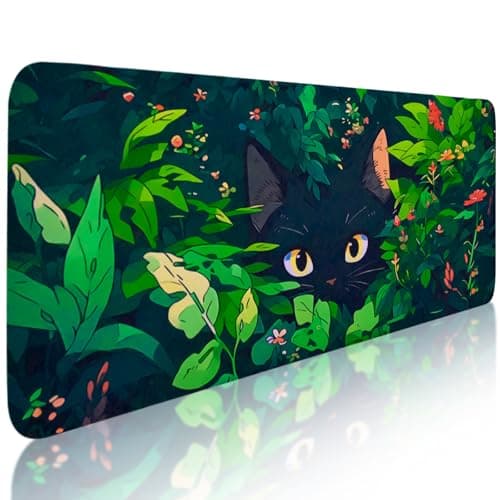 Image of JJQHYC Large Mouse Mat Non-Slip Desk Mat for Office and Home, 80x30cm Gaming Mouse Pad XXL Extended Mousepad Keyboard Pad, Green