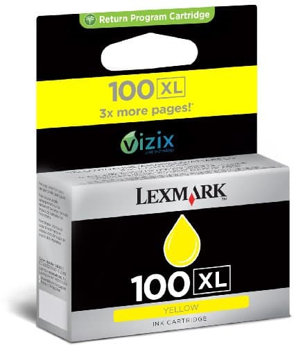 Image of Lexmark high Yield 100XL Yellow Ink Cartridge