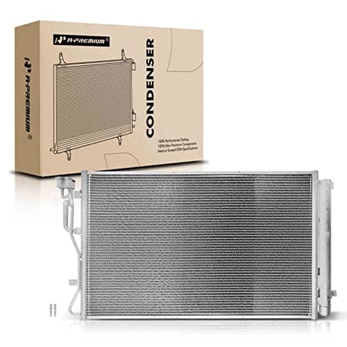 Image of A-Premium Air Conditioning A/C Condenser Compatible with Hyundai Veloster 2019-2020 & Kia Soul 2020-2021, L4 2.0L