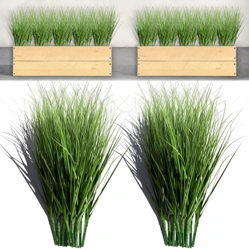 Image of 20 Pcs Artificial Plants Onion Grass, Faux Shrubs Wheat Grass Greenery Stems Onion Grasss Greenery Faux Greenerys Stems for Home Decor, Fake Tall Grasss Plant for House Home Indoor Outdoor Office