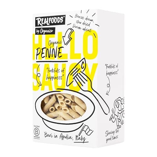 Image of Organico - Italian Penne Pasta 13x 500g. Organic, Natural, Slow Drying 100% Hard Durum Wheat Vegan Dried Pasta Perfect for Cream Sauce Or Pasta Bake