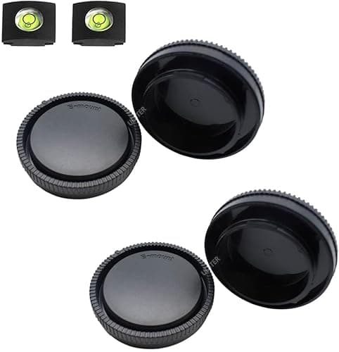 Image of Body Cap + Rear Lens Cap Cover for Sony Alpha E Mount A7 V A7 IV A7 III A7 II A7/A7C II A7CR A7C/A7S III A7S II A7S / A9 III A9 II A7RV A7RIV A7RIII A7IV A7III Camera & Lens