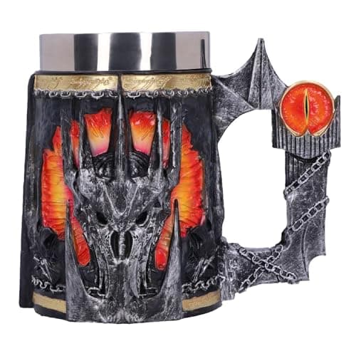 Image of Nemesis Now Officially Licensed Lord of The Rings Sauron Tankard, Grey, 15.5cm
