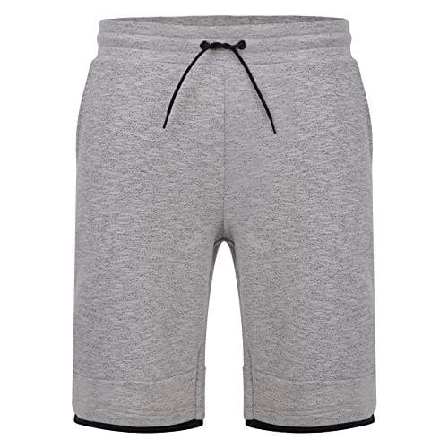 Image of Dare 2b Mens Continual Drawstring Full Length Shorts in Ash Grey Cotton | Perfect for Working Out with Moisture Wick Fabric
