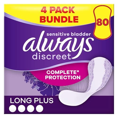 Image of Always Discreet Plus Incontinence Liners for Sensitive Bladder - Pack of 80