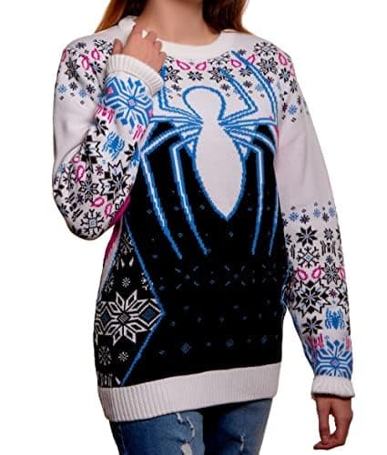 Image of Spider Gwen Christmas Jumper for Women and Men Spiderman Marvel Gift (Size: S)