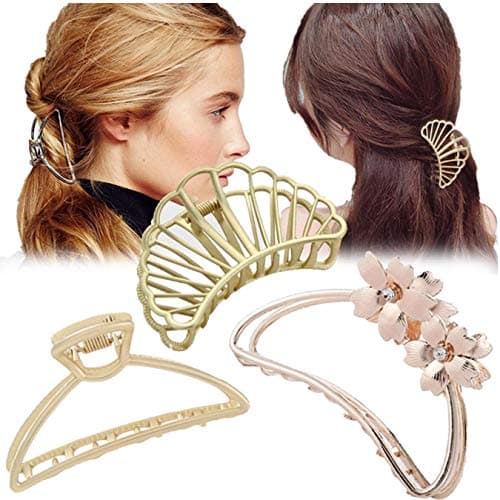 Image of 1pc Big Vintage Metal Geometric Triangle For Women Girl Hair Claw,Clip,Barrettes Accessories Bath (5)