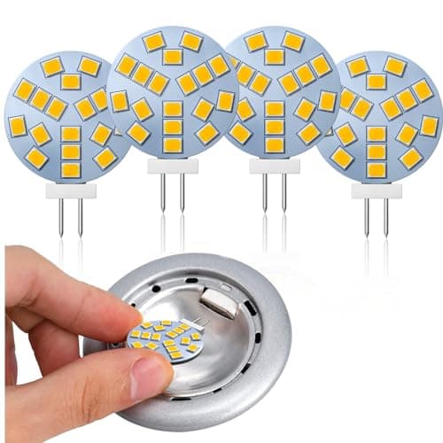 Image of Lamptobe G4 LED Bulbs Warm White, 2W Equivalent to 20W Halogen, G4 Bi-Pin Base, AC/DC 12V, 2700K, 120° Wide Angle, 220LM, Recessed Lighting, Track Lighting, Non-Dimmable, 4-Pack